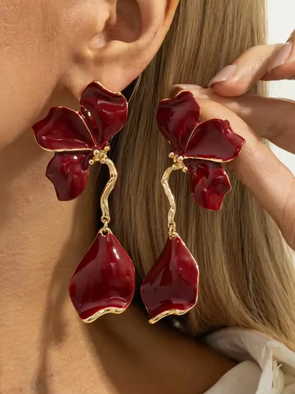 Velvet Orchid Scarlet Earrings